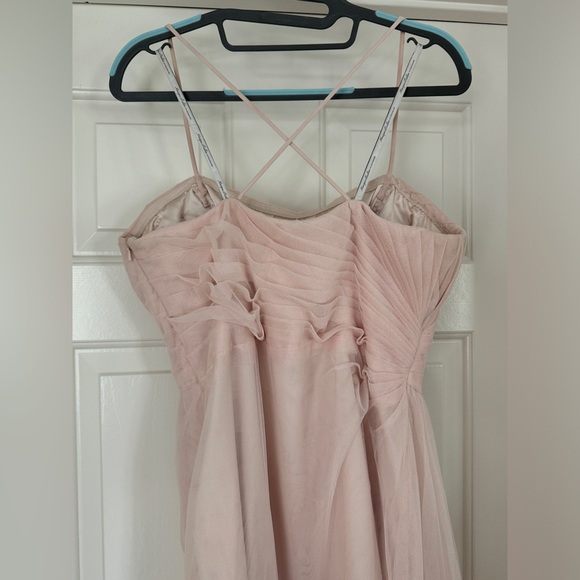 Blush pink Monique Lhuillier tulle bridesmaid dress - Picture 15 of 15